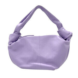 Bottega Veneta Double Knot Leather Handbag Purple